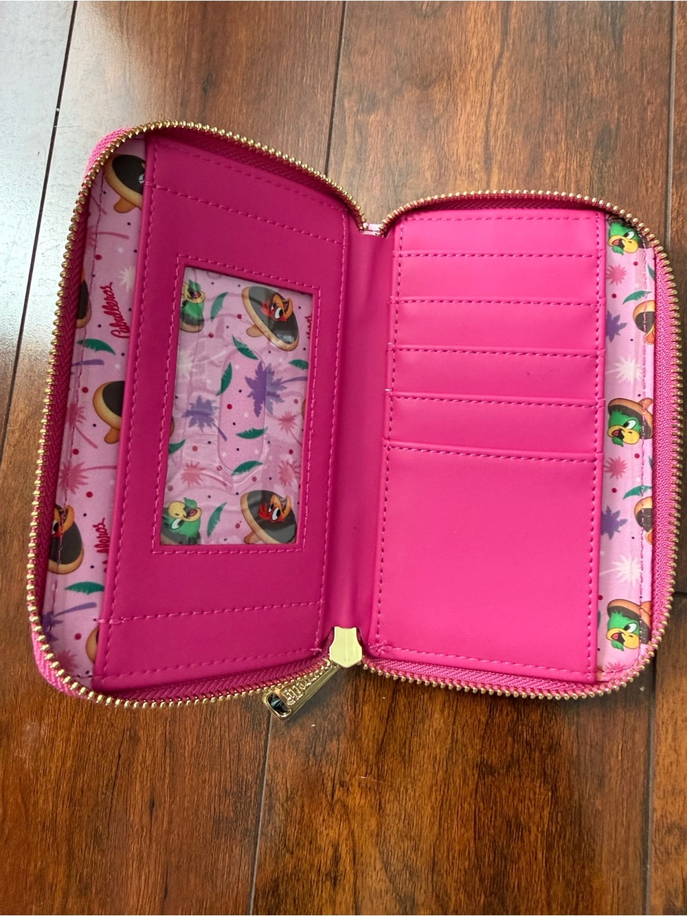 Loungefly Pink Three Caballeros Zip Wallet - Picture 3 of 5